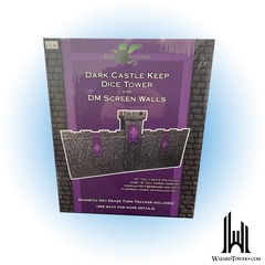 DARK CASTLE DICE TOWER - W/MAGNETIC TURN TRACKER